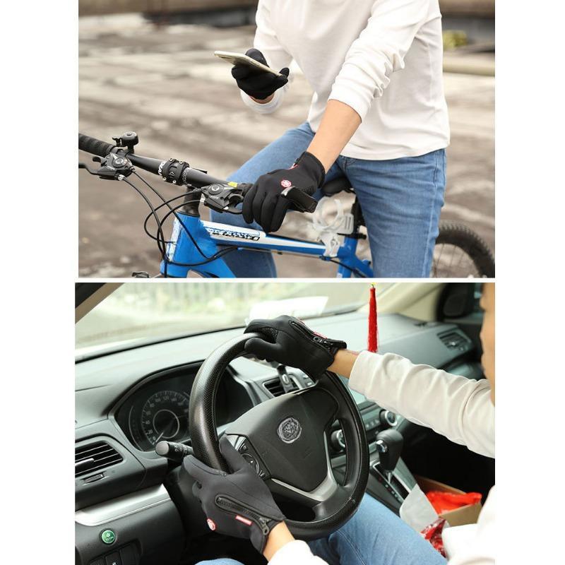 Outdoor Sports Gloves, All Finger, Autumn and Winter Gloves, Touch Screen, Anti Slip, Waterproof, Windproof, Brushed Warm, Skiing, Mountaineering,