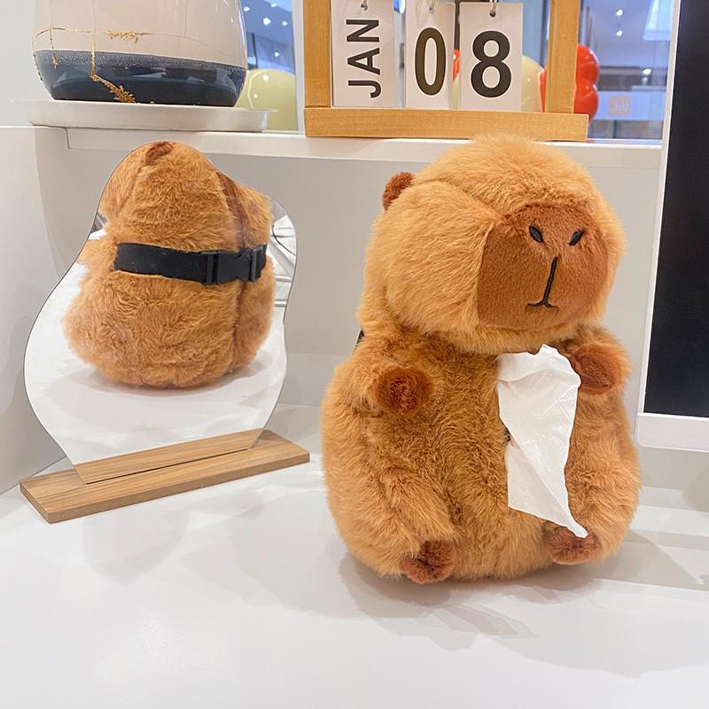 

Капибара Мультяшная Машина Коробка для Салфеток Плюшевая Игрушка - Милый и Удобный Держатель для Салфеток на Спинку Сиденья 23cm Capybara Tissue Box