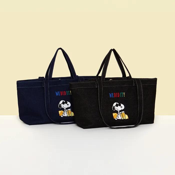Peanuts Officially Licensed Snoopy Shoulder Bag_Snoopy Denim Two-Shoulder L