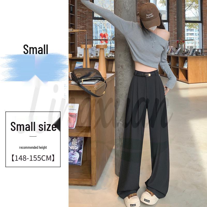 2026 Spring/Summer Women s High-Waisted Slim Wide-Leg Floor-Length Pants Medium