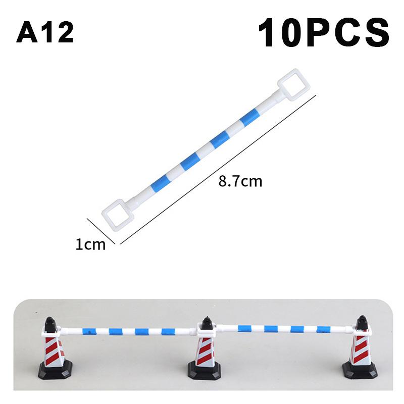 10Pcs Mini Traffic Cones Abs Plastic Road Cone Model For Scene Layout, Pretend Play And Photography Props