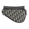 Dior Adjustable Shoulder Strap Magnetic Buckle Flap Closure Cotton Saddle Bag Mini Women Shoulder Bag Beige Black 2ADCA543YKS-H27E
