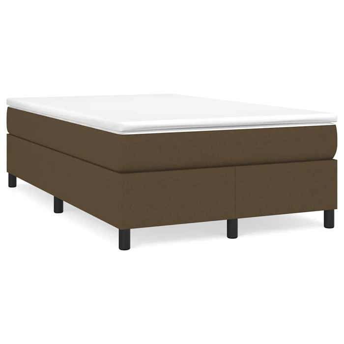 Maison Exclusive - Sommier à lattes de lit et matelas marron foncé 120x190cm tissu