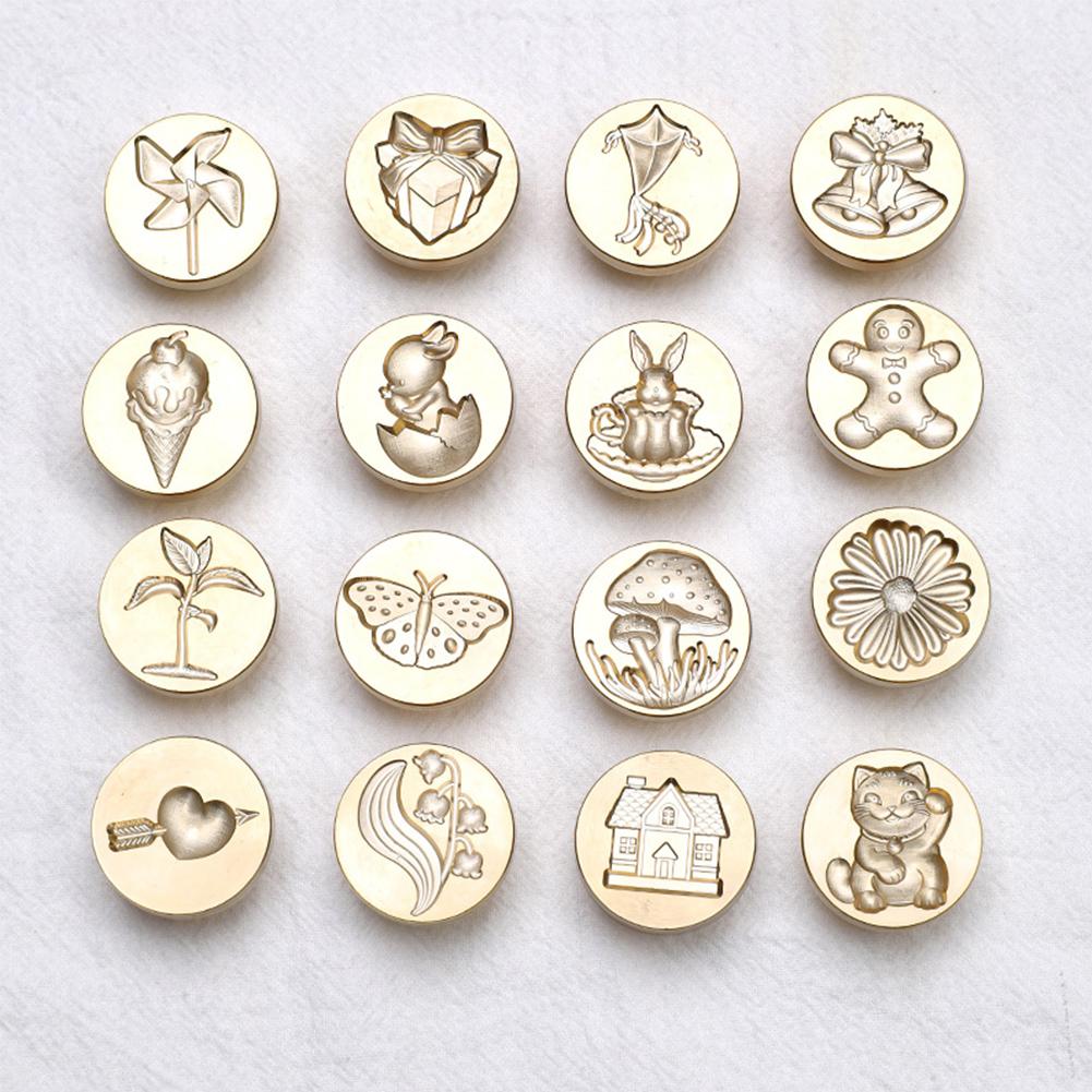 R# 25mm Copper Head 3D Relief Stamps Print Head DIY Manual Account for Wedding C