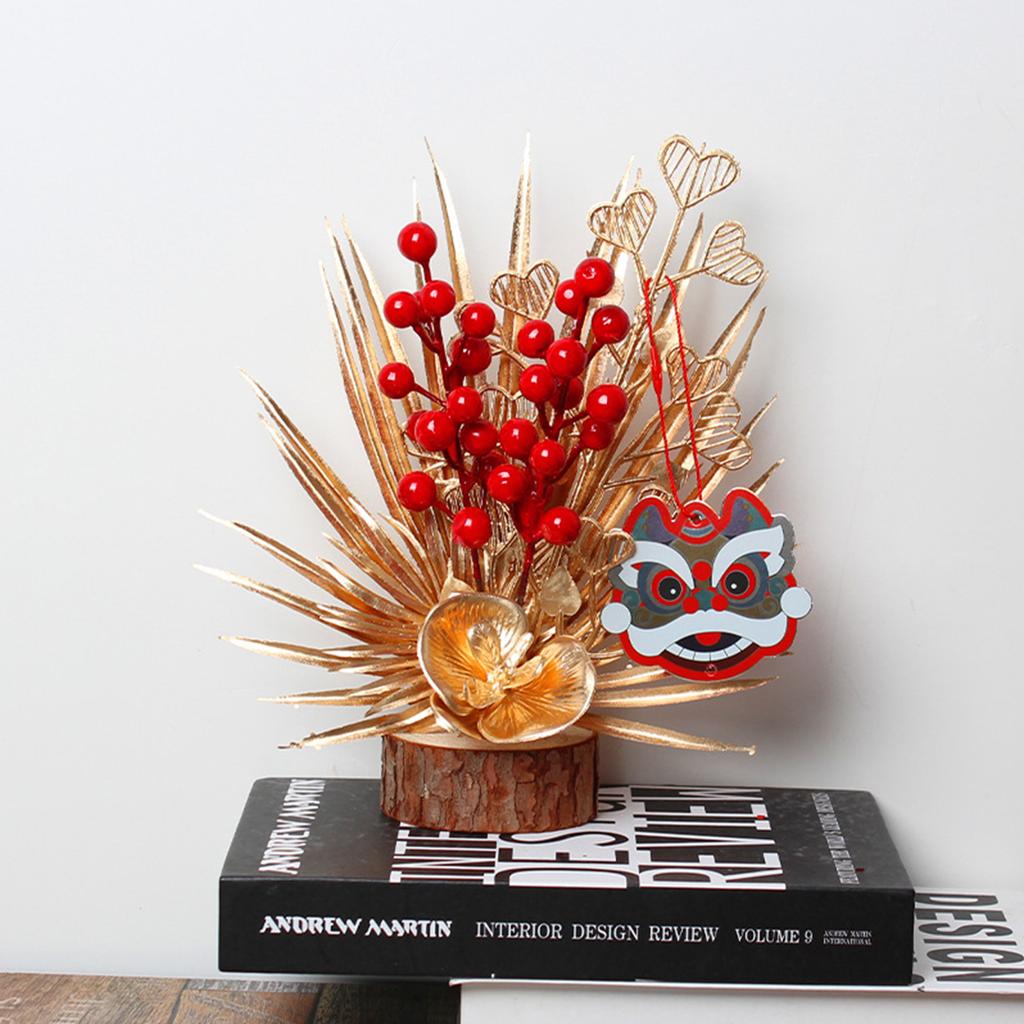 New Year Home Decoration Chinese Spring Festival Desktop Decorative Tree Ornament Home Decor for Bedroom Living Room