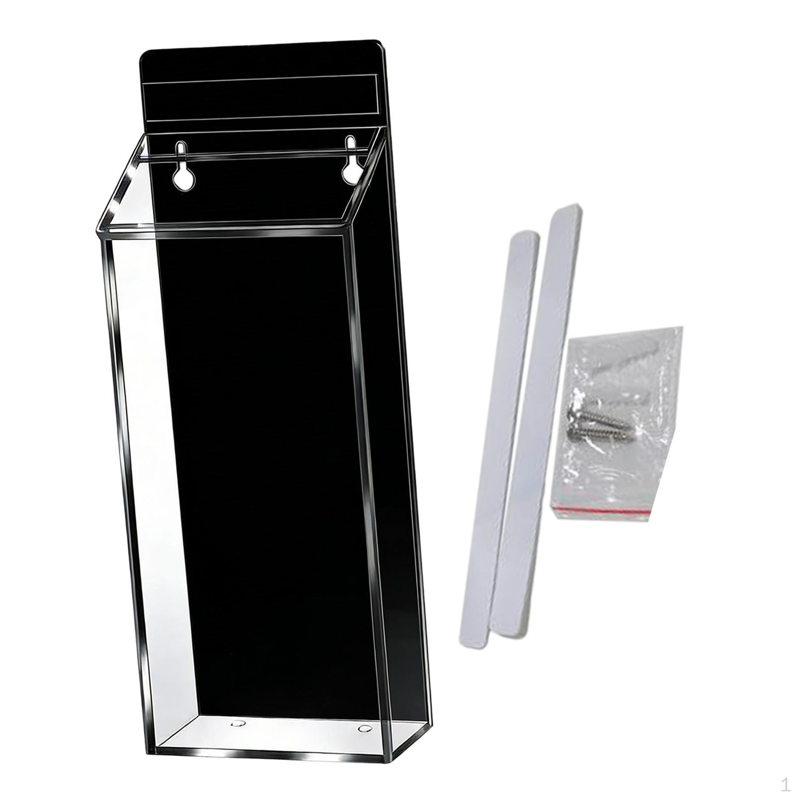

Outdoor Brochure Holder Acrylic Advertising Display Box Wall Mount Waterproof Lid Pamphlet Document