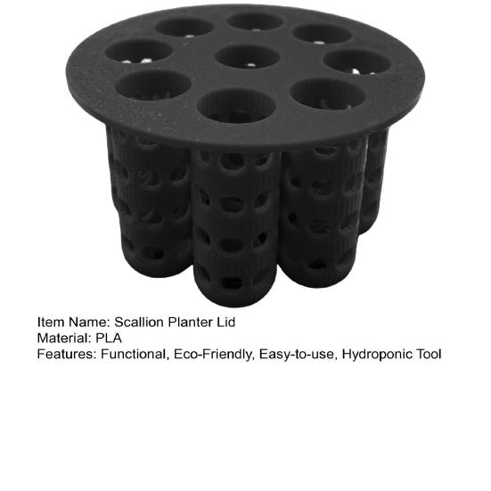 Scallion Regrower 3D Printed Scallion Planter Lid 7 Holes or 9 Holes Kitchen Regrowing Tool for Hydroponic Container Easy Scallion Regrowth