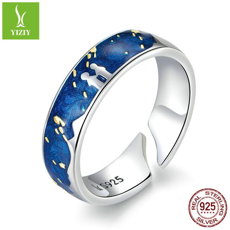 S925 Silver Open Ring Collection Picture Wing Paw Print Adjustable Ring Ring