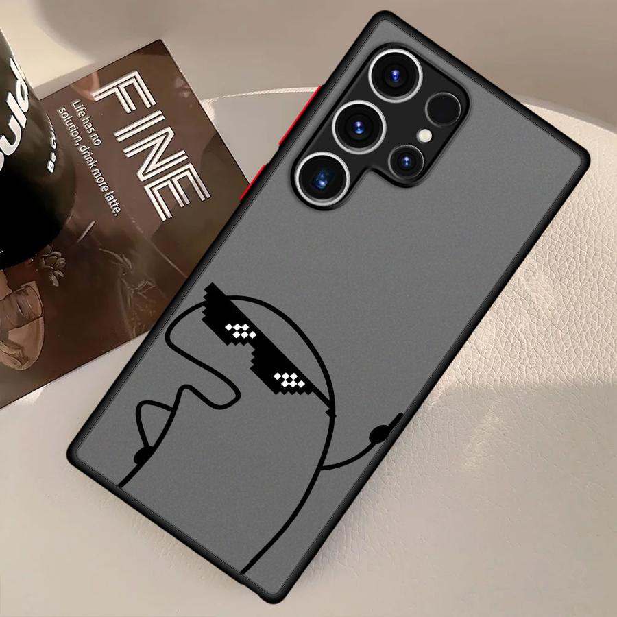 Line People Cool Funda Back Phone Cover Case for Samsung Galaxy S23 FE S21 S20 FE S24 Plus S25 Ultra S26 S22 Note 20 Ultra 10+