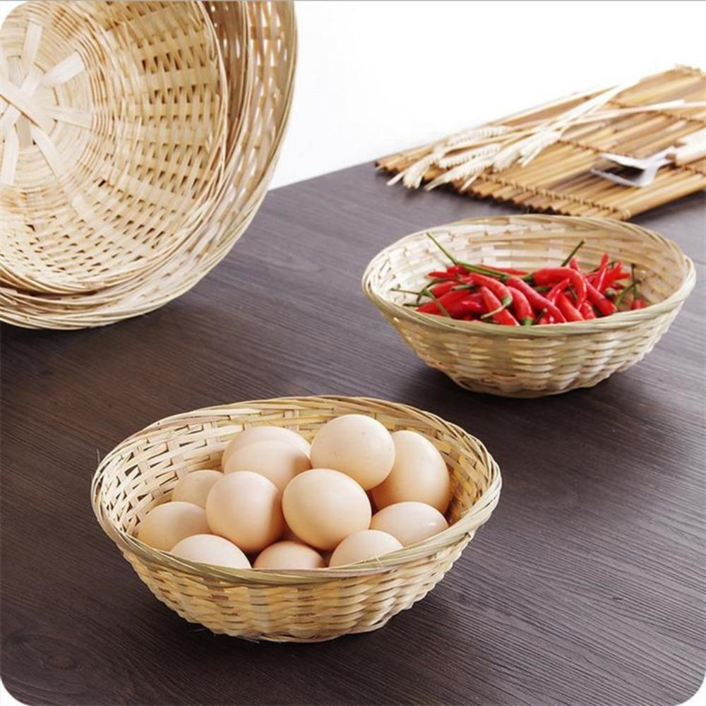 

Desktop Decoration Storage Basket Bread Fruit Pastry Plate Cute Egg Basket Kitchen Accessories 15x6cm