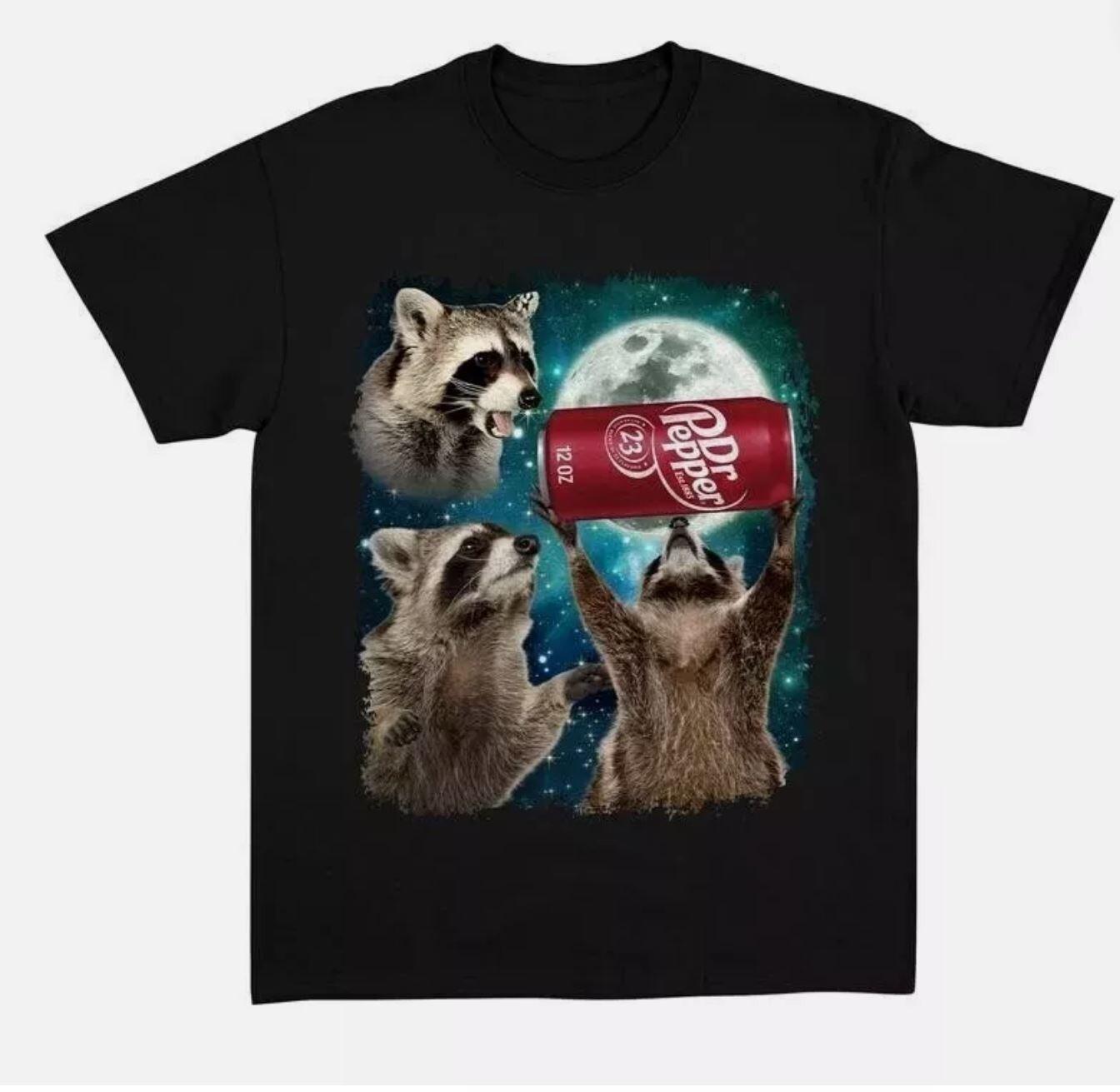 26 Funny Meme Three Raccoons Dr Pepper Vintage Shirt Unisex T-Shirt XXXXL