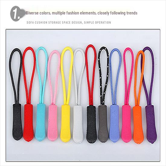 Detachable Colored Zipper Pull Cord for Bags, Clothes & Outdoor Gear