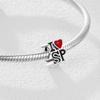 925 Silver Dominican Republic Colombia Flag Charms Beads for Women DIY Jewelry Birthday Gift