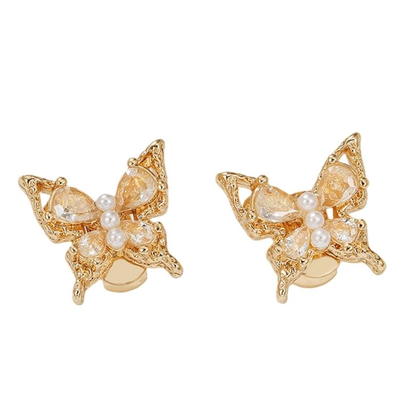 

2 Piece Fashion Butterfly Metal Ear Clip Attachment Earphone Charm For FreeClip 1 2 Earbuds Sound Enhancement золотой