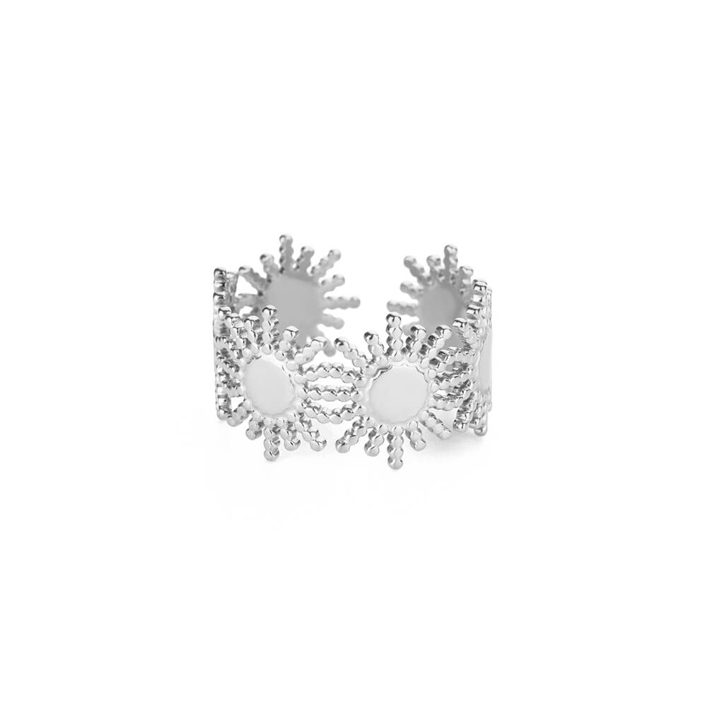 Vintage Sun Rings For Women Gold Stainless Steel Sun Ring Wedding Couple Aesthetic Fashion Wedding Christmas Jewelry Gift
