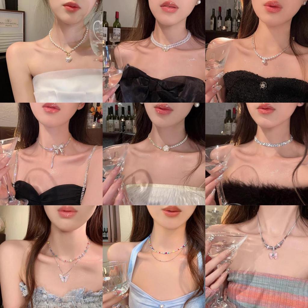 Spicy Girl Tassel Pearl Necklace: Elegant, Versatile Clavicle Jewelry for Women