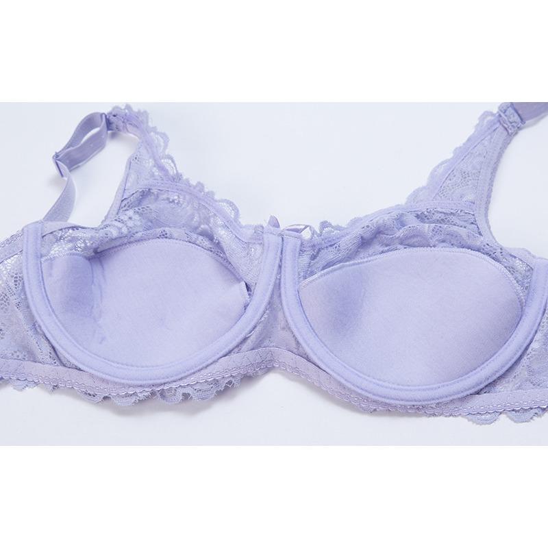 Ultra Thin Lace Bra For Women Anti Glare Breathable Underwear