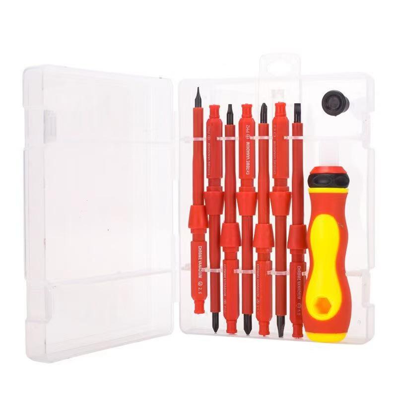 Electrician Insulated Magnetic Screwdriver Set - Phillips & Slotted