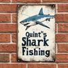 Room Decor QuintS Shark Fishing Metal Tin Sign Rustic Iron Wall Decor for Home Kitchen Bedroom Garden Bathroom Vintage