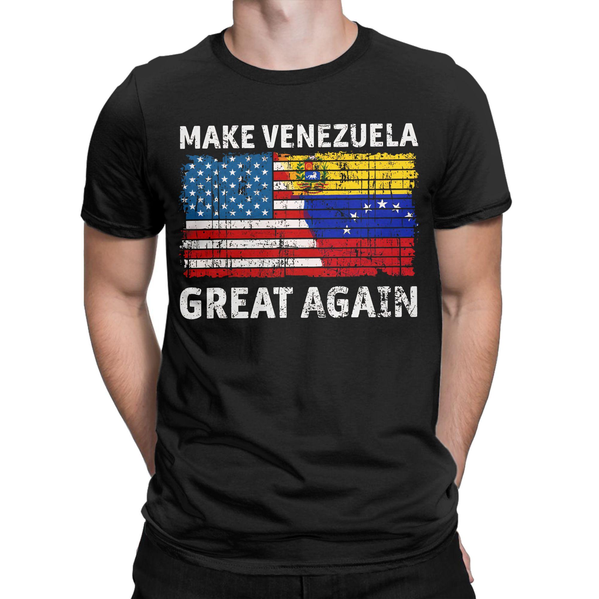 

Make Venezuela Great Again Men s T Shirts Casual Tees Short Sleeve Round Collar T-Shirts 100% Cotton Printed Tops - Men s Su... S разноцветный