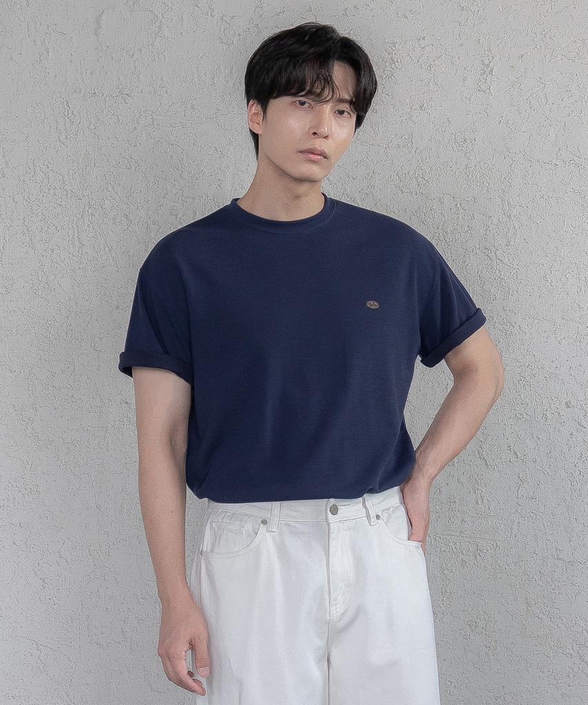 ESN Ensconce Patch Muscle T-Shirt Navy