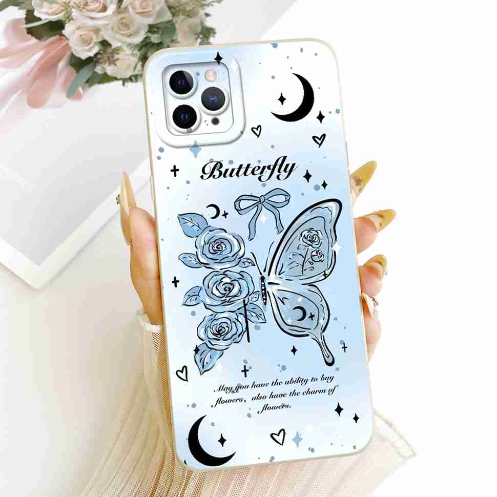 For iPhone 11 Pro Max A2218 Case Cute Cartoon Pattern Cat Silicone Back Cover For iPhone 11Pro Max A2161 A2220 Phone Cases