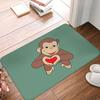 Curious George Cartoon Doormat Kitchen Entrance Home Floor Mat Non-slip Carpet Rug for Balcony Footpad Mats