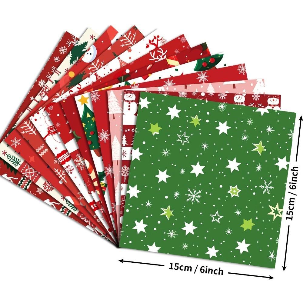 12 Sheet Snowflake/Santa/Snowman Christmas Scrapbook Paper Xmas Themed Paper  Backgrounds Card