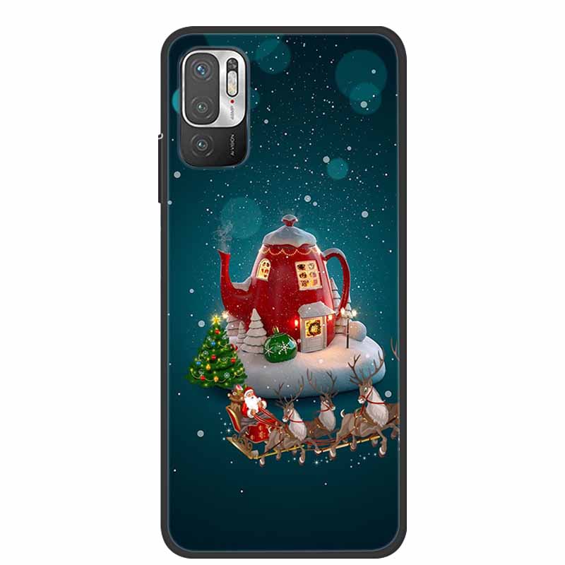 Christmas Cartoon Case For Xiaomi Redmi Note10 Case Silicone Soft TPU Cover for Xiaomi Redmi Note 10T 10 Pro 4G 5G 10S 9T 9 Case