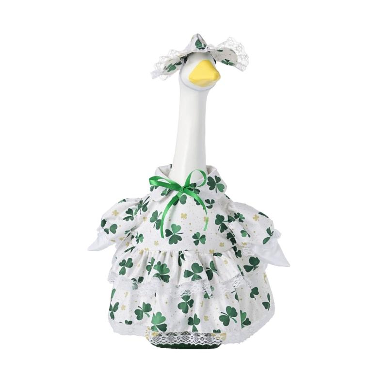 Irish Themed Geese Outfit For Patio Decoration Perfect For Patricks Day Celebration And Spring Parties