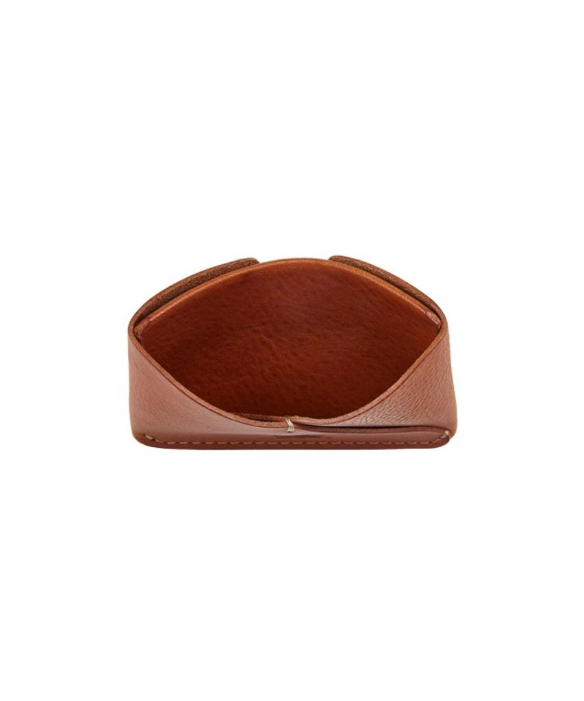 Brassboats Vegetable Leather Card Case (Tan Color)