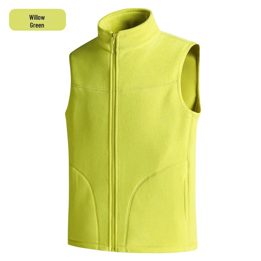 Autumn/Winter 2026 Unisex European Size Fleece Vest for Hiking and Fitness - Warm Sleeveless Jacket