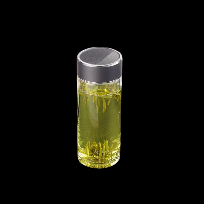 Deluman 500ml High Borosilicate Glass Cup with Square-Round Lid