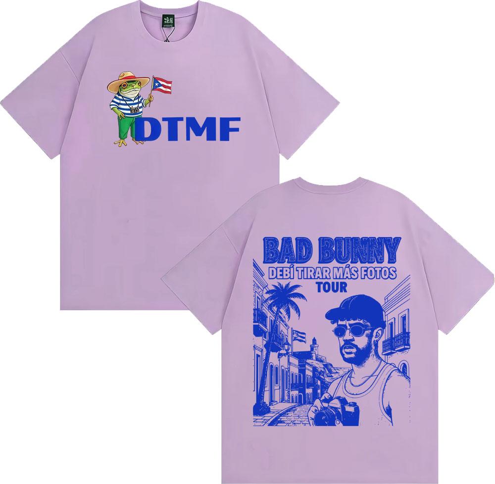 Bad Bunny DTMF Debi Tirar Mas Fotos 2026 Tour Tshirts Men Women Harajuku Hip Hop Punk T Shirt Cotton Casual High Quality Tshirt