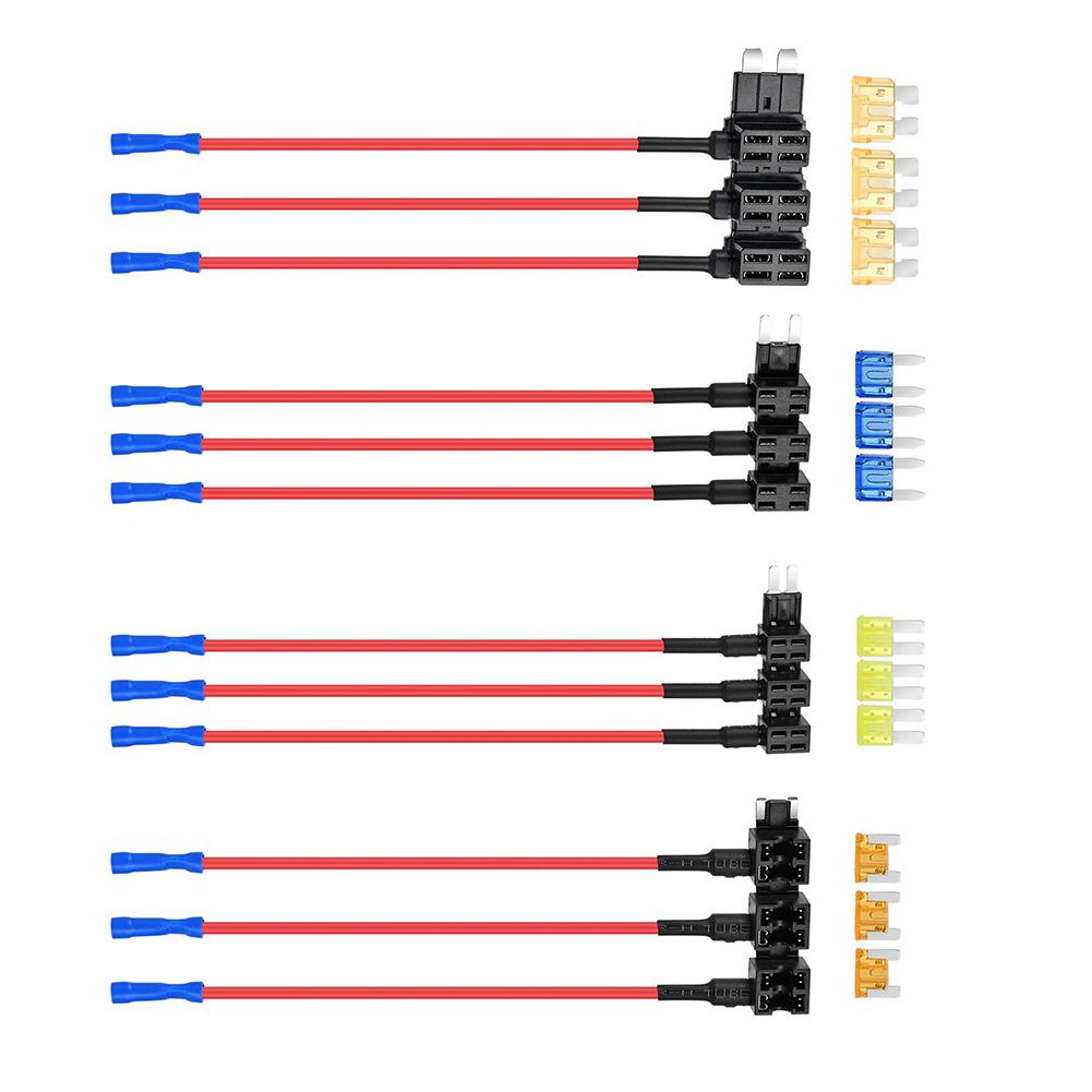 

12 упаковок, 12 В, держатель предохранителя дополнительной автомобильной цепи ATOATC ATM APM, держатель предохранителя