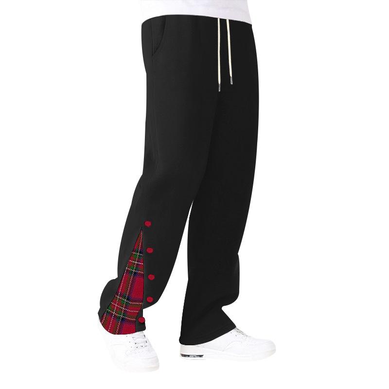 Large Size Straight Trousers Men's Trousers Trousers Autumn and Winter Basketball Button Casual Sports Jogging Sweatpants