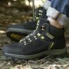 Outdoor High-top Boots Men Laced Thick-soled Men Shoes Soft Breathable Wear-resistant Shock-absorbing Casual Hiking Shoes Men