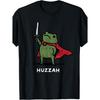 Men'S "Frog Life" Graphic T-Shirt - Casual Short Sleeve Round Neck Summer Tee with Frog Print, Machine Washable & Breathable for Outdoor Activities,,