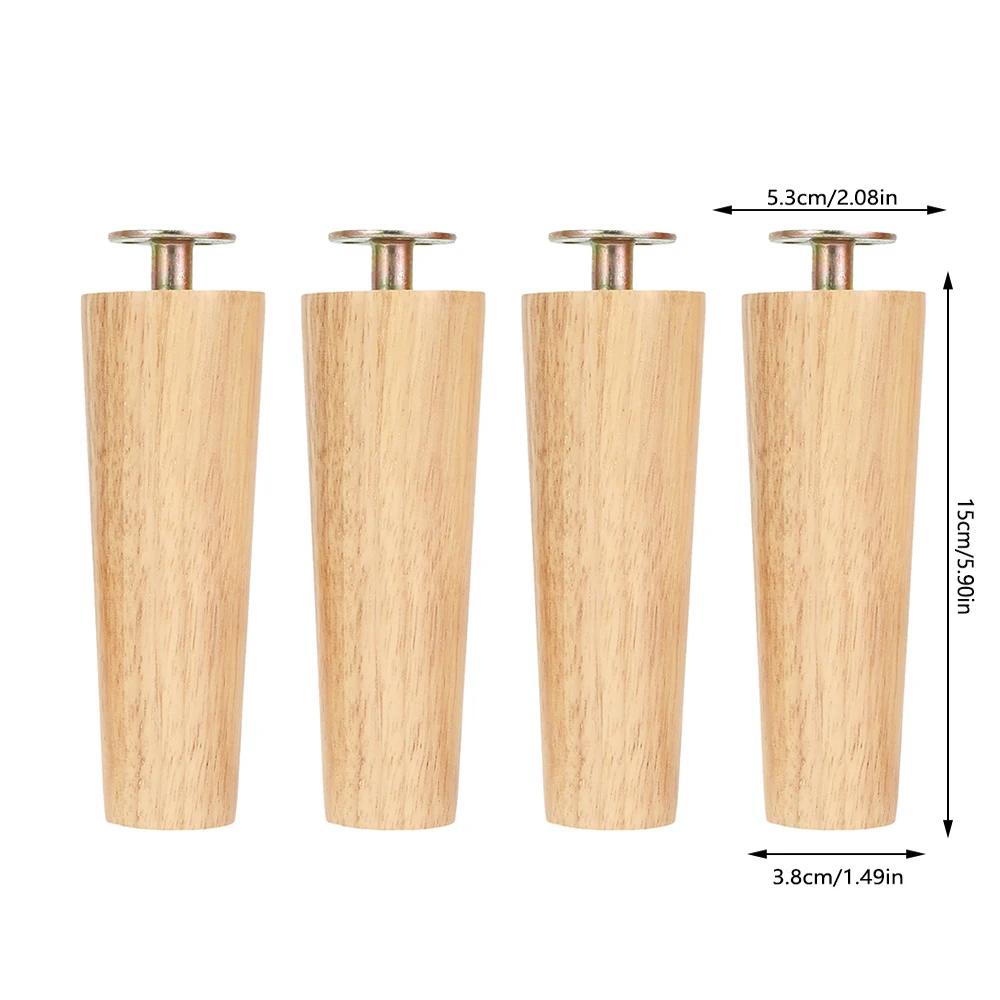 4Pcs New Solid Wood Furniture Leg Table Feets Wooden Cabinet Table Legs Fashion Furniture Hardware Replacement for Sofa Bed