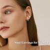 Bobisty 1PC Cartilage Earring Stud for Women Surgical Steel Flat Back Earrings Hoop Flower Snake Shape Helix Piercing Jewelry