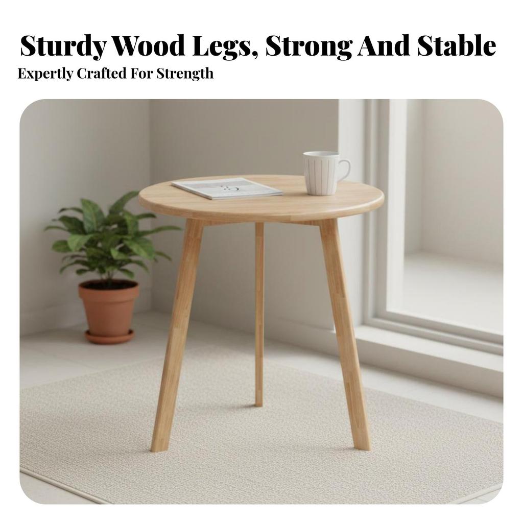 Three-Legged circular table Minimalist Design Accent Tables Multi-Purpose Sturdy Construction for Students