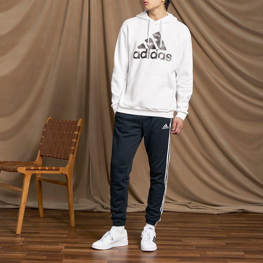 New Adidas Essentials Camo Print Hoodie Sweatshirt Men's White HL6932