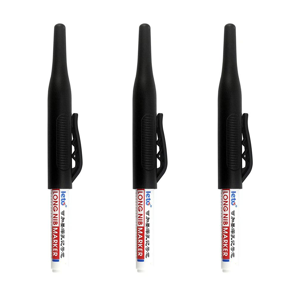 32MM Large Capacity Long Head Markers Woodworking Bathroom Decoration Multi-purpose 3/1Pcs Deep Hole Marker Pens Art Supplies