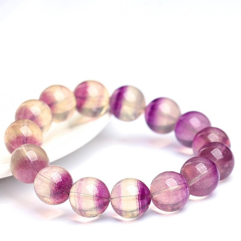 Hongchu Crystal Natural Purple Fluorite Treasure Bowl Bracelet Purple Fluorite Unicorn Bead Bracelet Scattered Beads