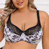 Ultra-thin Underwire Lace Bra Push Up Adjustable Double-breasted Cups Women