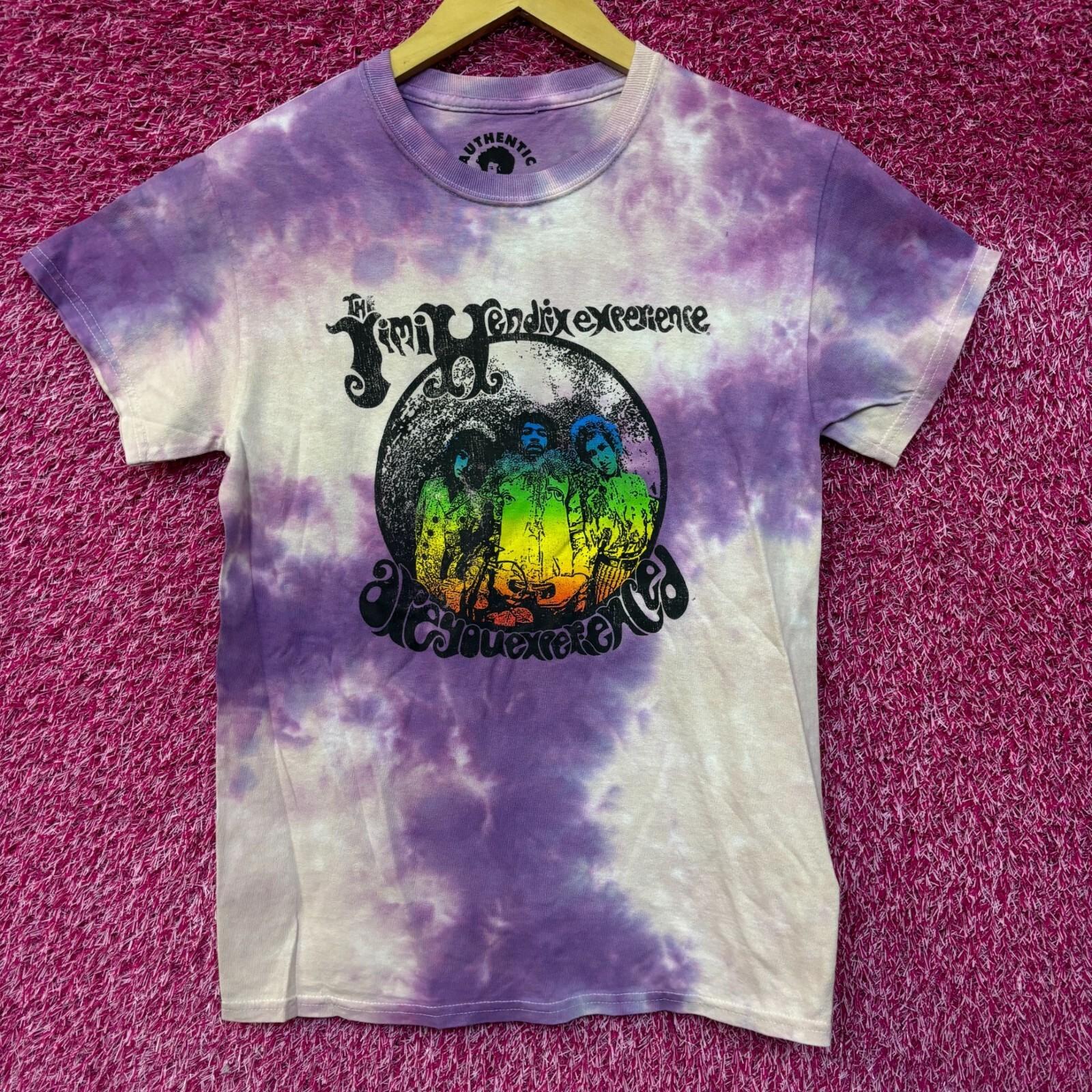 Женская футболка с tie-dye принтом и изображением Jimi Hendrix Experience S
