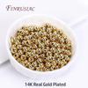 18K Gold Plated Spacer Bead For Jewelry Making,Beads Separators For Bracelet,Metal Round Bead Wholesale,DIY Beading Accessories
