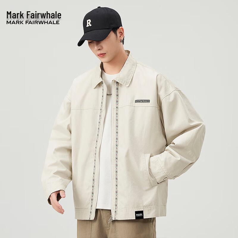 Mark Fairwhale Men's American Retro Minimalist Casual Lapel Workwear Jacket
