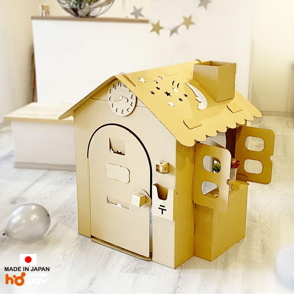 Cardboard kids 2 year birthday 3 year secret kids play cardboard play cardboard pretend HOWAY house brown house, tent, old, present, old, base, house,