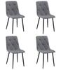 LIBRA Chair - Dark Gray Fabric / Black Legs X 4